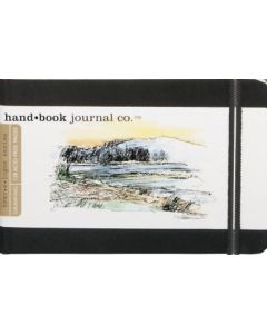 HAND-BOOK JOURNAL CO - Travelogue Series - Drawing Sketchbook - Large Landscape (5.5 x 8.25" / 13.8 x 21cm) - Black Cloth 