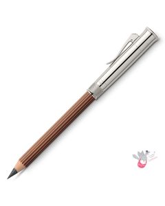 GRAF VON FABER-CASTELL Platinum Plated Magnum Perfect Pencil Extender & Large Brown Pencil