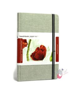 HAND-BOOK JOURNAL CO - Travelogue Series - Watercolour Journal (200gsm) - (5.25 x 8.25" / 13.3 x 21cm) - Grey Linen