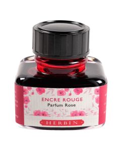 HERBIN Scented Fountain Pen Ink - 30mL (with pen rest) - Red Rose