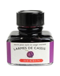 HERBIN "Jewel of Inks" Fountain Pen Ink - 30mL (with pen rest) - Lames De Cassis (Blackcurrant)