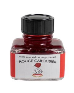 HERBIN "Jewel of Inks" Fountain Pen Ink - 30mL (with pen rest) - Rouge Caroubier (Red Carob)
