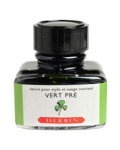HERBIN "Jewel of Inks" Fountain Pen Ink - 30mL (with pen rest) - Vert Pre (Green Grass)