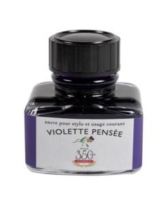 HERBIN "Jewel of Inks" Fountain Pen Ink - 30mL (with pen rest) - Violette Pensee (Violet Pansy)