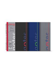 INTEMPO Superblok Ruled Notepad - 100 leaves - A4 - Red Elastic - 3-Pack 