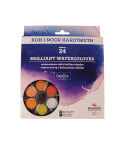 KOH-I-NOOR Brilliant Watercolour Discs - Set 24