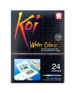 SAKURA Koi Water Colour Pocket Field Sketch Box / Kit - 24 Colours