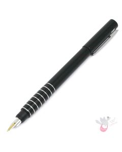 LAMY Accent Brilliant Fountain Pen in Gloss Black - Diamond Lacquer Grip - 14ct Bi-Colour Gold Nib - EF