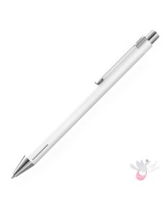 LAMY Econ Ballpoint Pen - Stainless Steel - White (Limited Edition)