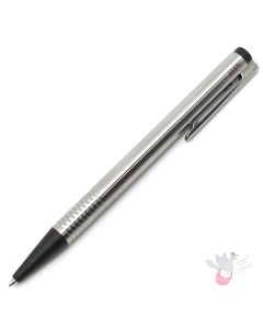 LAMY Logo Ballpoint Pen - Polished Stainless Steel / Matt Black Tip