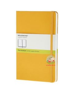 MOLESKINE Classic Hard Cover Notebook - Large (A5) - Plain - Orange yellow