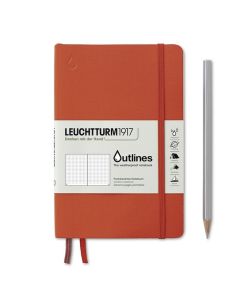 LEUCHTTURM1917 Outlines (Weatherproof) Notebook - Soft Cover - B6 - Dotted - Signal Orange