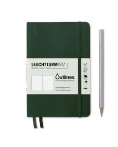 LEUCHTTURM1917 Outlines (Weatherproof) Notebook - Soft Cover - B6+ - Dotted - Walden Green