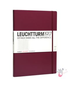 LEUCHTTURM1917 Classic Hard Cover - Master SLIM A4 - Squared / Grid - Port Red
