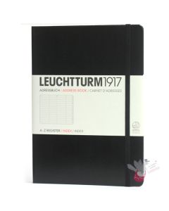 LEUCHTTURM1917 Classic Hard Cover Address Book - Medium (A5) - Black