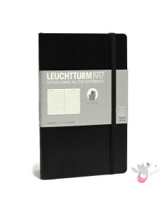 LEUCHTTURM1917 Composition Notebook Soft Cover - B6 - Ruled - Black