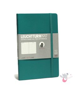 LEUCHTTURM1917 Composition Notebook Soft Cover - B6 - Ruled - Emerald Green