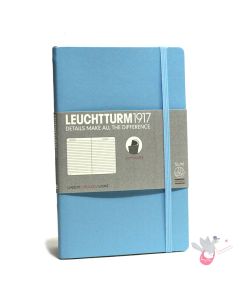 LEUCHTTURM1917 Composition Notebook Soft Cover - B6 - Ruled - Ice Blue