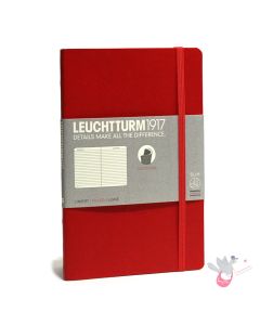 LEUCHTTURM1917 Composition Notebook Soft Cover - B6 - Ruled - Red