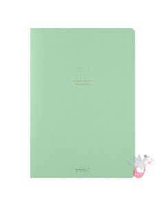 MIDORI - Cahier Journal - 56 Pages - Dotted - A5 - Green - Pack of 5
