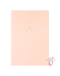 MIDORI - Cahier Journal - 56 Pages - Dotted - A5 - Pink - Pack of 5