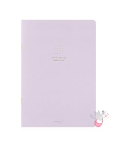 MIDORI - Cahier Journal - 56 Pages - Dotted - A5 - Purple - Pack of 5