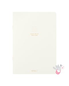 MIDORI - Cahier Journal - 56 Pages - Dotted - A5 - White - Pack of 5
