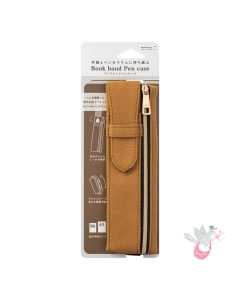 MIDORI - Book Band Pen Case - Brown