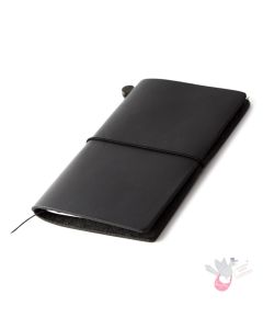 Traveler's Company Leather Notebook - Passport Size Starter Kit - Black