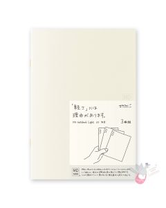 MIDORI - Notebook - Light - A5 - Blank (pack of 3)