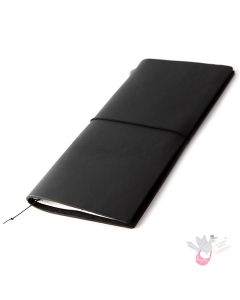 Traveler's Company Leather Notebook - Regular Size Starter Kit - Black