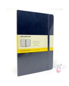 MOLESKINE Classic Hard Cover Notebook - Squared - Large (A5) - Sapphire Blue