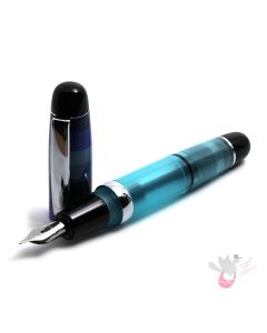 OPUS 88 Mini Pocket Fountain Pen - Stripe / Blue - 1.4mm Italic Stub Nib  