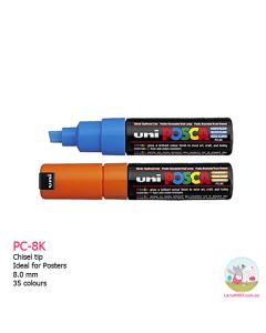POSCA Paint Marker- 8mm Chisel (PC-8K) - 35 Colours Available 
