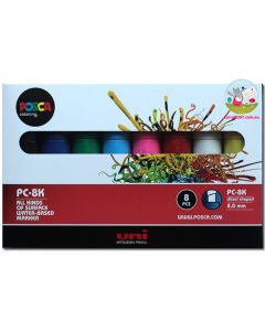 POSCA Paint Marker - 8mm Chisel (PC-8K) - Gift Box of 8
