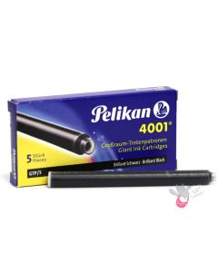 PELIKAN 4001 GTP5 Giant Ink Cartridge - Pack of 5 - Brilliant Black