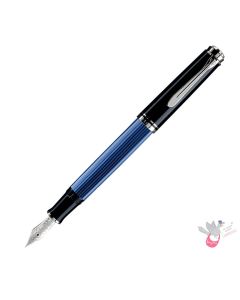 PELIKAN Souver’_n M405 Fountain Pen - Black/Blue/Palladium Trim