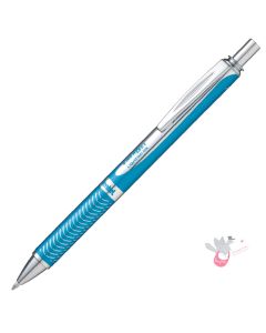 PENTEL Energel Retractable Gel Pen (BL407) - Sky Blue Barrel - 0.7mm - Gift Box