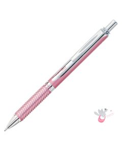 PENTEL Energel Retractable Gel Pen - Pink Barrel - 0.7mm - Metal Gift Box 