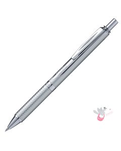 PENTEL Energel Retractable Gel Pen (BL407) - Silver Barrel - 0.7mm - Gift Box