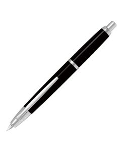PILOT Capless Decimo Fountain Pen (18ct Gold Nib & Converter-40) - Black - Medium Nib