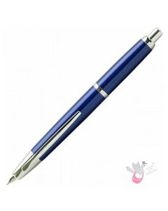 PILOT Capless Decimo Fountain Pen (18ct Gold Nib & Converter-40) - Dark Blue - Fine Nib