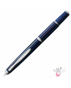 PILOT Capless FERMO (Vanishing Point) Fountain Pen (18ct Nib & Converter-40) - Dark Blue - Fine Nib