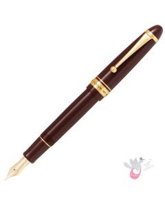 PILOT Custom 743 Fountain Pen (14ct Gold Nib, Con-70) - Dark Red - Fine Nib
