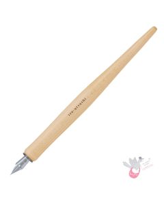 PILOT Iro-Utsushi Dip Pen - Natural Wooden Nib Holder with Stainless Steel Nib (14.4cm length) - Medium Nib