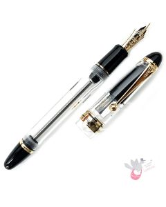PILOT Custom 823 Fountain Pen (14ct Gold Nib, #15, plunger vacuum) - Brown - Coarse Nib