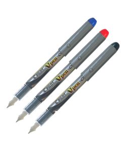 PILOT V Pen - Disposable Fountain Pen - 3 Pack (Black