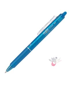 PILOT Frixion Clicker (Retractable) Erasable Gel Pen - 0.7mm - Light Blue