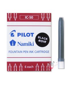 PILOT IC-50-B Ink Cartridge - 6 Pack - Black 