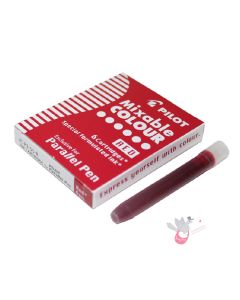 PILOT Parallel Pen Ink Cartridge - 6 Pack - Red